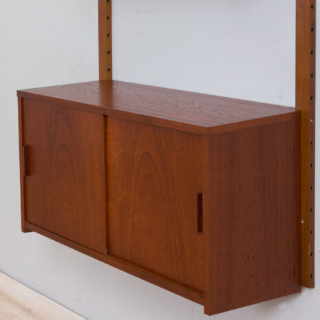22015 Danish one bay wall unit in teak, entry shelving system, 1960s-15 Danish one bay wall unit in teak entry shelving system s scaled