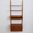 Danish one bay wall unit in teak entry shelving system s  scaled