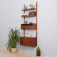 Danish one bay wall unit in teak entry shelving system s  scaled