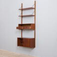 Danish one bay wall unit in teak entry shelving system s  scaled