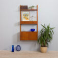 Danish Entry wall unit in teak one bay shelving system s  scaled