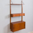 Danish Entry wall unit in teak one bay shelving system s  scaled