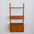 Danish Entry wall unit in teak one bay shelving system s  scaled