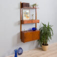 Danish Entry wall unit in teak one bay shelving system s  scaled
