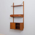 Danish Entry wall unit in teak one bay shelving system s  scaled