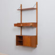 Danish Entry wall unit in teak one bay shelving system s  scaled