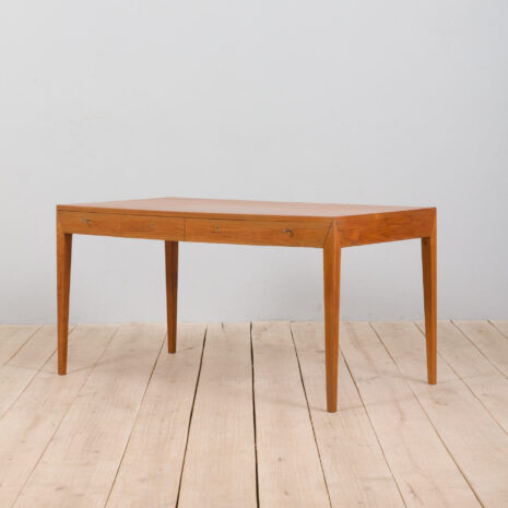 22027 Teak Desk by Severin Hansen for Haslev Denmark, 1960s-2 Teakholz-Schreibtisch von Severin Hansen für Haslev Denmark s scaled