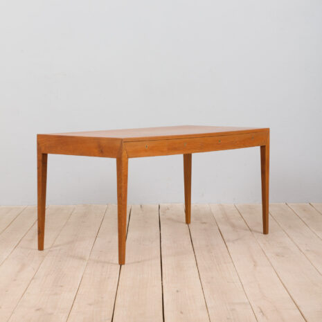 22027 Teak Desk by Severin Hansen for Haslev Denmark, 1960s-5 Teakholz-Schreibtisch von Severin Hansen für Haslev Denmark s scaled