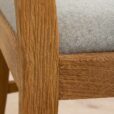 Set Of Mid Century oak dining chairs by Fritz Hansen natural wool upholstery s scaled