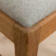 Set Of Mid Century oak dining chairs by Fritz Hansen natural wool upholstery s scaled
