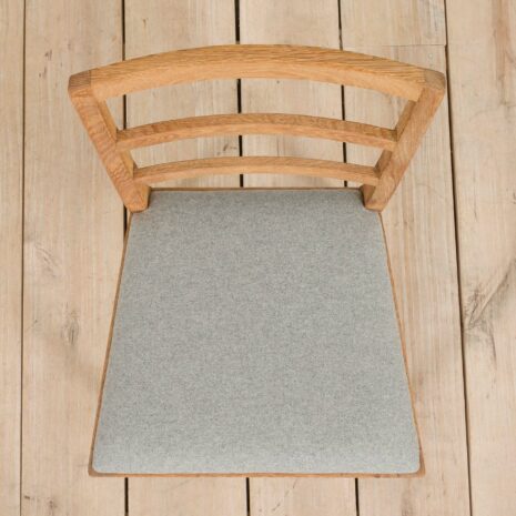 22028 Set Of 6 Mid Century oak dining chairs by Fritz Hansen, natural wool upholstery, 1950s-19 Set Of Mid Century oak dining chairs by Fritz Hansen natural wool upholstery s scaled