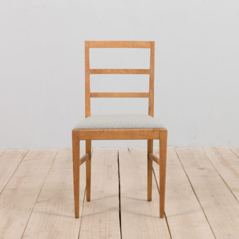 22028 Set Of 6 Mid Century oak dining chairs by Fritz Hansen, natural wool upholstery, 1950s-7 Set Of Mid Century oak dining chairs by Fritz Hansen natural wool upholstery s scaled