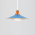 Vintage blue pendant lamp with copper Denmark s  scaled