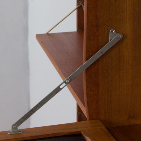 21407 Ergo wall unit in teak w- desk and secretary-11 Ergo wall unit in teak w desk and secretary scaled