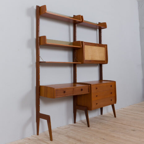 21407 Ergo wall unit in teak w- desk and secretary-21 Ergo wall unit in teak w desk and secretary scaled