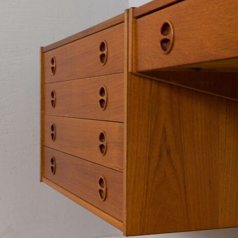 21417 3 bay teak wall unit w- chest of drawers -17 bay teak wall unit w chest of drawers scaled