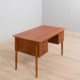 Teak executive desk with drawers attr