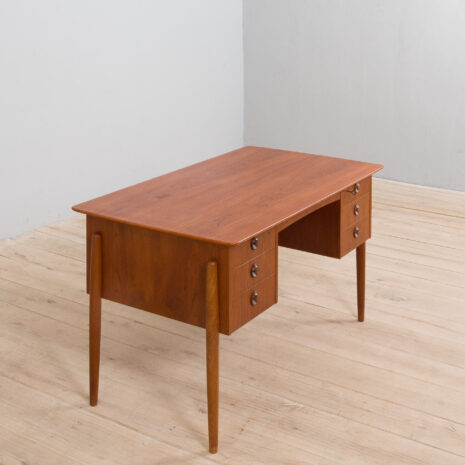22002 Teak executive desk with 6 drawers, attr. Kai Kristiansen-10 Teak executive desk with drawers attr