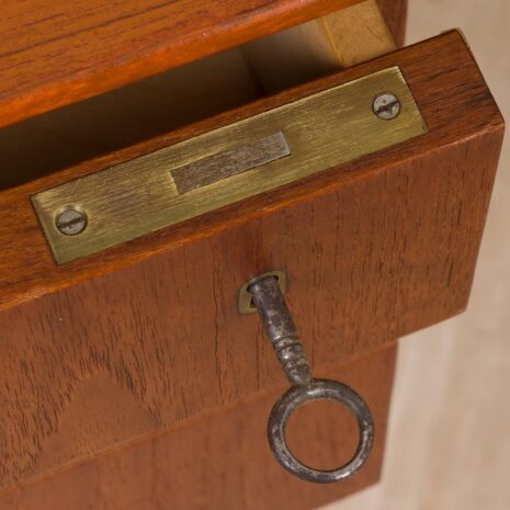 22002 Teak executive desk with 6 drawers, attr. Kai Kristiansen-18 Teak executive desk with drawers attr