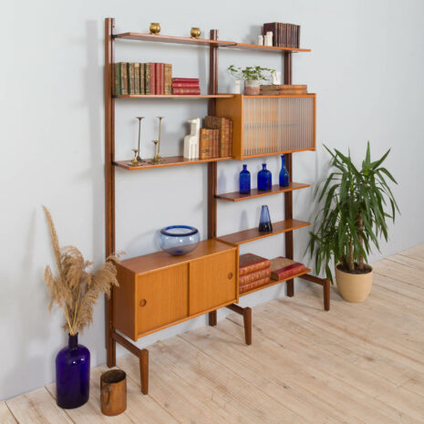 22010 Two bay modular teak wall unit by Sven Andersen MØBELFABRIKK, Norway, 1960s-3 Two bay modular teak wall unit by Sven Andersen MOBELFABRIKK Norway s scaled