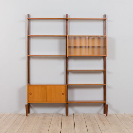 22010 Two bay modular teak wall unit by Sven Andersen MØBELFABRIKK, Norway, 1960s-4 Two bay modular teak wall unit by Sven Andersen MOBELFABRIKK Norway s scaled