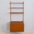 Teak wall unit with a dresser Kai Kristiansen mid century modular shelving system s  scaled