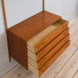 Teak wall unit with a dresser Kai Kristiansen mid century modular shelving system s  scaled