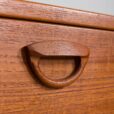 Modular teak wall unit with Kai Kristiansen chest of drawers Denmark s  scaled