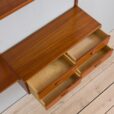 Modular teak wall unit with Kai Kristiansen chest of drawers Denmark s  scaled