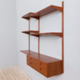 Modular teak wall unit with Kai Kristiansen chest of drawers Denmark s  scaled
