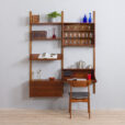 Danish teak wall unit with a desk attr