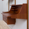 Danish teak wall unit with a desk attr