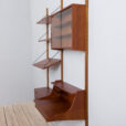 Danish teak wall unit with a desk attr