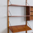 Danish teak wall unit with a desk attr