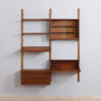 Danish teak wall unit with a desk attr