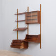 Danish teak wall unit with a desk attr