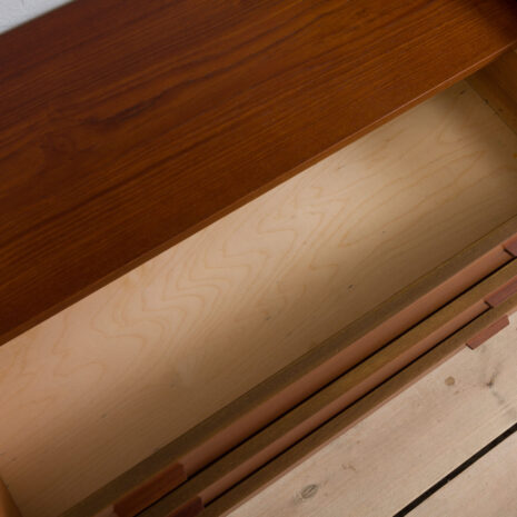 22014 Danish teak wall unit with a desk, attr. To Cadovius Sorensen, 1960s-8 Danish teak wall unit with a desk attr