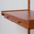Danish teak wall unit with a desk and modular shelves s scaled