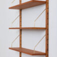 Danish teak wall unit with a desk and modular shelves s scaled