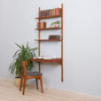 Danish teak wall unit with a desk and modular shelves s scaled