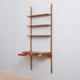 Danish teak wall unit with a desk and modular shelves s scaled