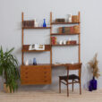 Danish bay teak wall unit w desk scaled