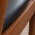 Teak chair Kai Kristiansen in black leather s scaled