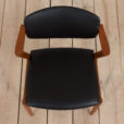 Teak chair Kai Kristiansen in black leather s scaled