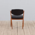 Teak chair Kai Kristiansen in black leather s scaled