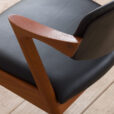 Teak chair Kai Kristiansen in black leather s scaled