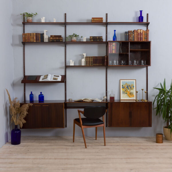 Kai Kristiansen modular shelving system rosewood  bay wall unit s  scaled