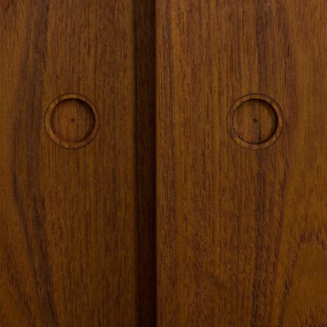 22030 Modular teak wall unit with 2 cabinets and home office desk space, PS Sorensen Cadovius shelving system, Denmark 60s-13 Modular teak wall unit with cabinets and home office desk space PS Sorensen Cadovius shelving system Denmark s