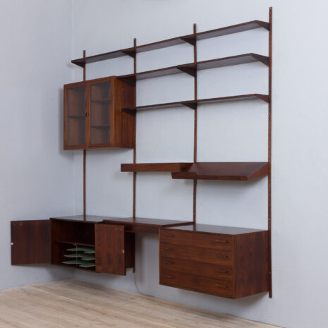 22032 Kristiansen 3 bay rosewood wall unit with desk-10 Kristiansen bay rosewood wall unit with desk scaled