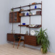 Kristiansen bay rosewood wall unit with desk scaled